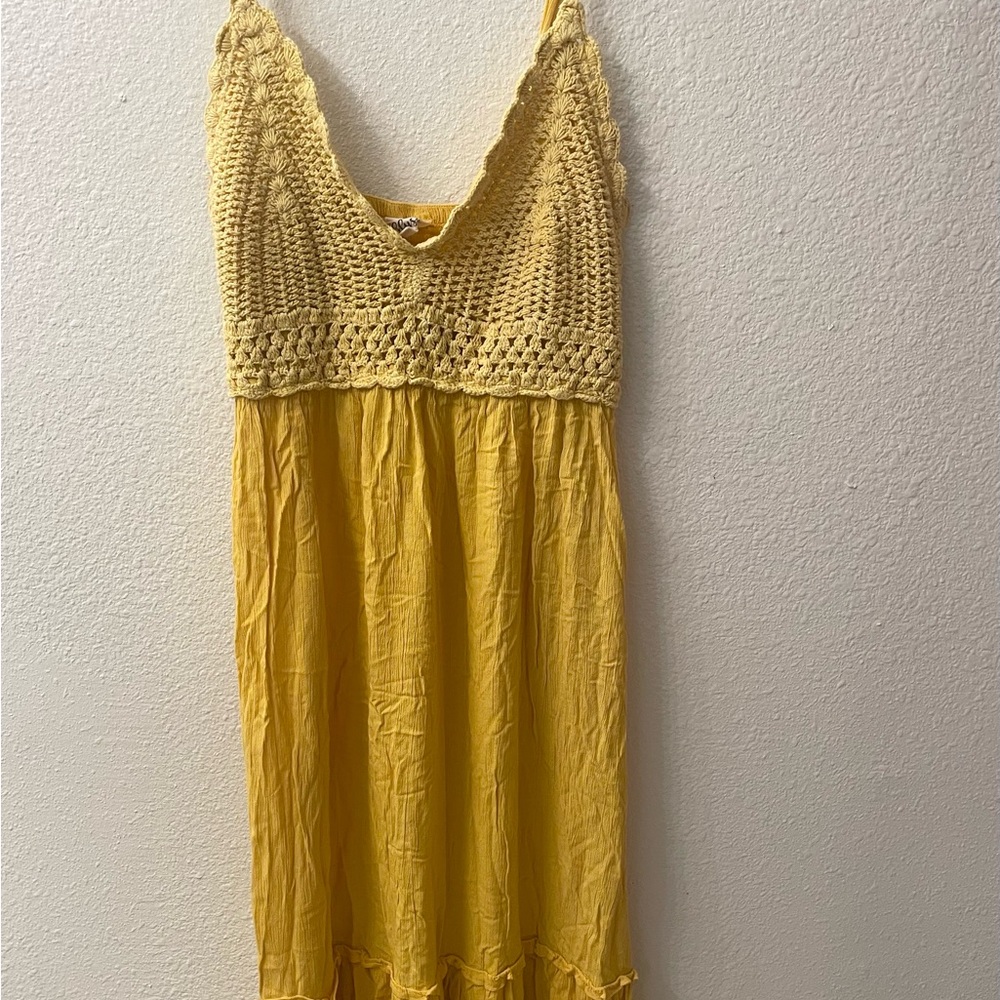 Yellow Crochet Top sundress